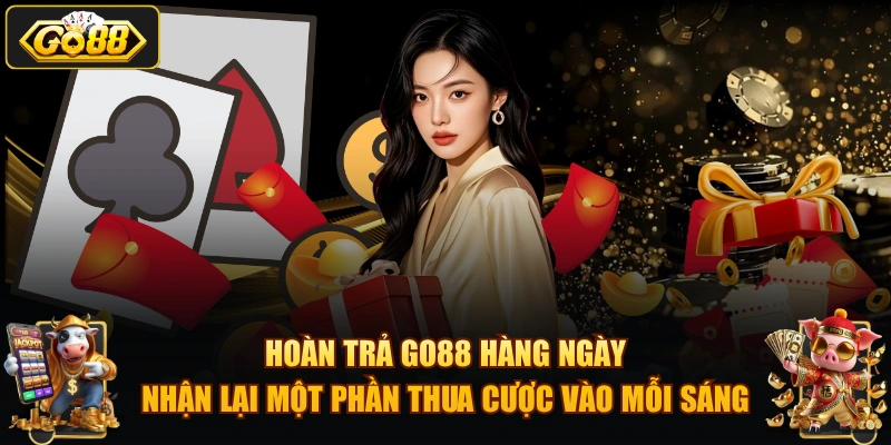 Khuyến mãi GO88 – Ưu đãi hấp dẫn dành cho thành viên 2026 Hoàn trả GO88 hàng ngày – nhận lại một phần thua cược vào mỗi sáng.