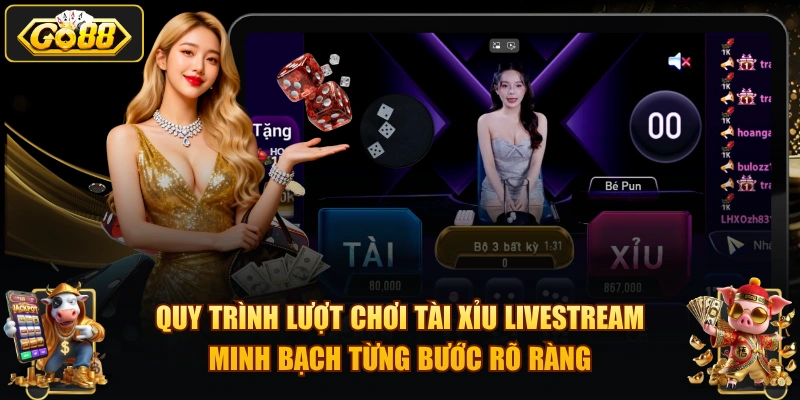 Quy trình lượt chơi Tài Xỉu Livestream – minh bạch từng bước rõ ràng.