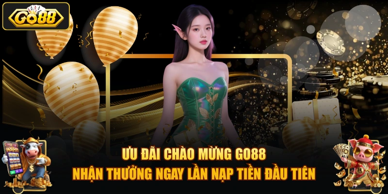 Khuyến mãi GO88 – Ưu đãi hấp dẫn dành cho thành viên 2026 Ưu đãi chào mừng GO88 – nhận thưởng ngay lần nạp tiền đầu tiên.